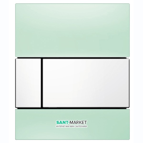 Панель смыва для писсуара TECE TECEsquare Urinal стеклянная зеленая клавиша белая 9242803