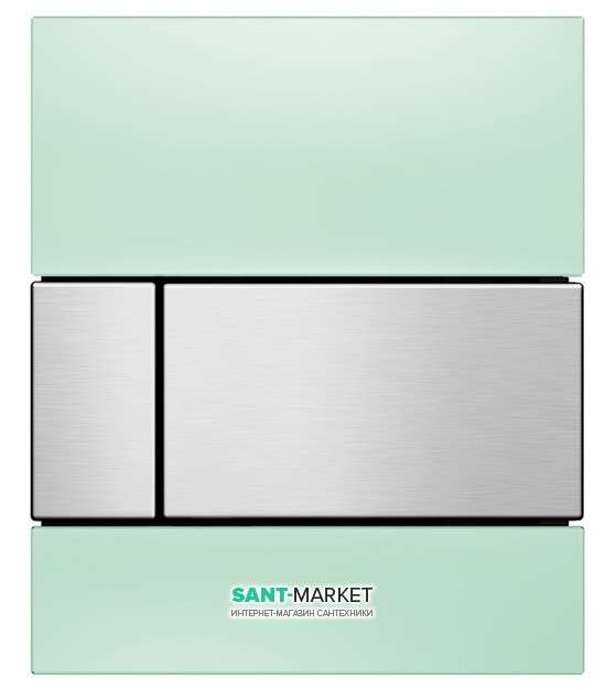Панель смыва для писсуара TECE TECEsquare Urinal стеклянная зеленая клавиша нержавеющая сталь 9242804