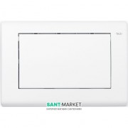 Панель змиву для унітазу Tece TECEplanus з однією клавішею нержавіюча сталь білий матовий 9240312