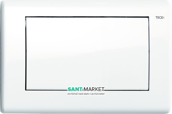 Панель смыва для унитаза Tece TECEplanus с одной клавишей нержавеющая сталь белый глянцевый 9240314