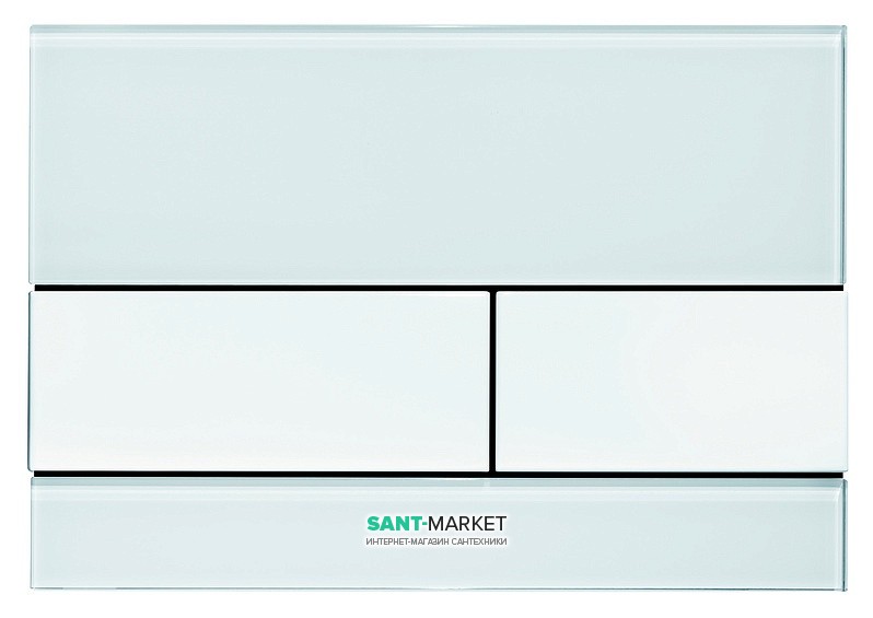 Панель смыва для унитаза TECE TECEsquare с двумя клавишами стеклянная белая клавиши белые 9240800