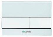 Панель смыва для унитаза TECE TECEsquare с двумя клавишами стеклянная белая клавиши белые 9240800