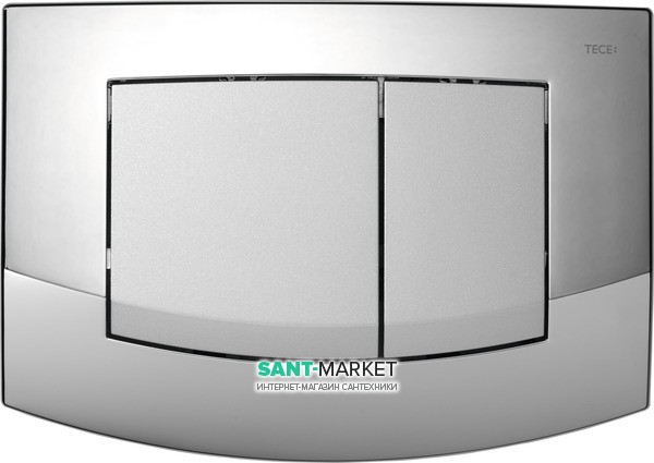 Кнопка смыва TECE TECEambia с двумя клавишами пластик хром глянцевый/хром матовый 9240254