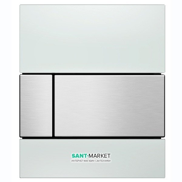 Панель смыва для писсуара TECE TECEsquare Urinal стеклянная белая клавиша нержавеющая сталь 9242801