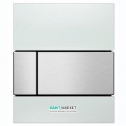 Панель смыва для писсуара TECE TECEsquare Urinal стеклянная белая клавиша нержавеющая сталь 9242801