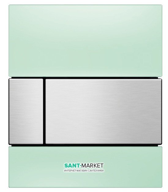 Панель змиву для пісуара TECE TECEsquare Urinal скляна зелена клавіша нержавіюча сталь 9242804