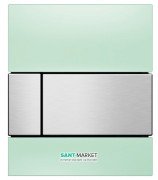 Панель смыва для писсуара TECE TECEsquare Urinal стеклянная зеленая клавиша нержавеющая сталь 9242804