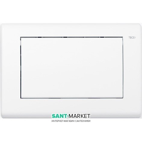 Панель змиву для унітазу Tece TECEplanus з однією клавішею нержавіюча сталь білий матовий 9240312