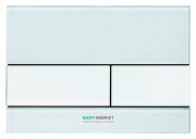 Панель смыва для унитаза TECE TECEsquare с двумя клавишами стеклянная белая клавиши белые 9240800