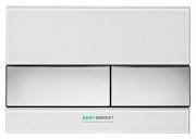 Панель змиву для унітазу TECE TECEsquare з двома клавішами скляна біла клавіші хром глянсовий 9240802