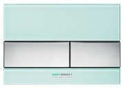 Панель смыва для унитаза TECE TECEsquare с двумя клавишами стеклянная зеленая клавиши хром глянцевый 9240805