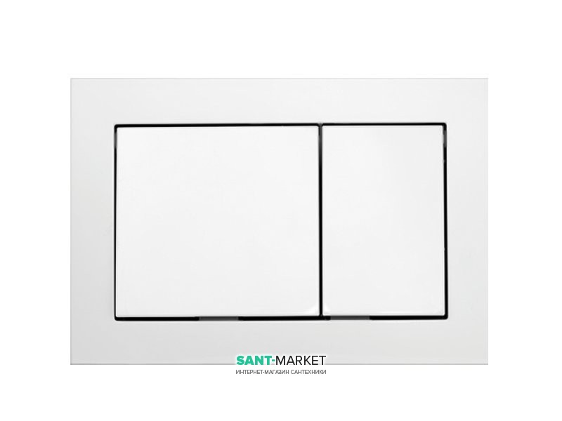 Панель смыва для унитаза TECE TECEbase с двумя клавишами пластик белый 9240700