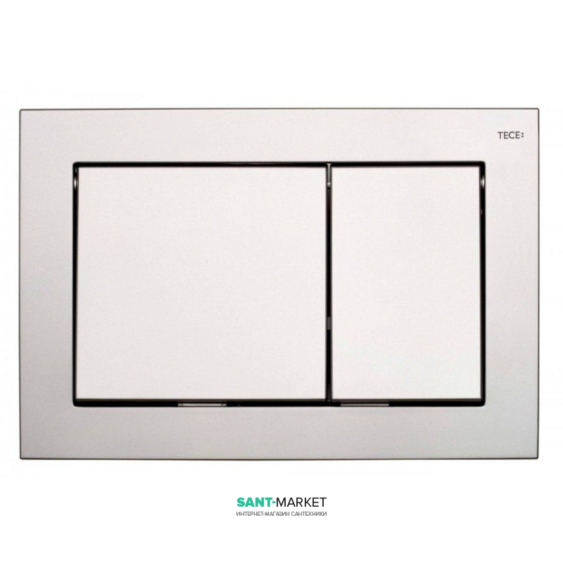 Панель змиву для унітазу TECE TECEbase з двома клавішами пластик хром матовий 9240702
