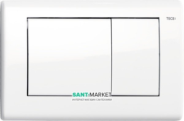 Панель змиву для унітазу TECE TECEplanus з двома клавішами нержавіюча сталь білий глянець 9240324