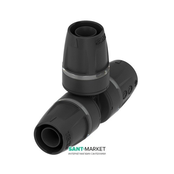 Тройник 90° равнопроходный Tece TECElogo пластик PPSU черный 32х32х32 8710932