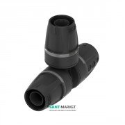 Трійник 90 ° рівнопрохідний Tece TECElogo пластик PPSU чорний 40х40х40 8710940