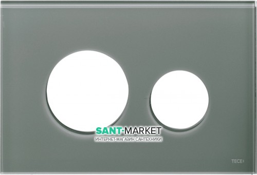 Лицевая панель TECE TECEloop modular без кнопок стекло серо-голубой 9240677