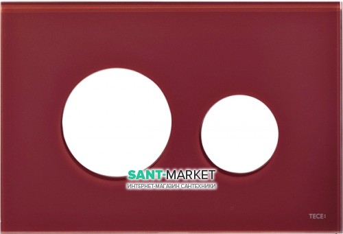 Лицевая панель TECE TECEloop modular без кнопок стекло рубиновый 9240679