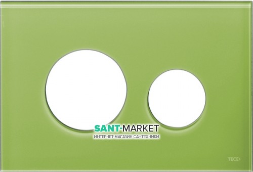 Лицьова панель TECE TECEloop modular без кнопок скло зелений 9240685