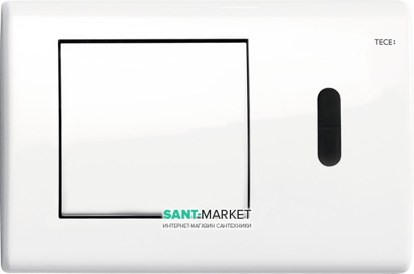 Панель змиву для унітазу TECE TECEplanus 230/12 В з інфрачервоним датчиком нержавіюча сталь білий глянець 9240362