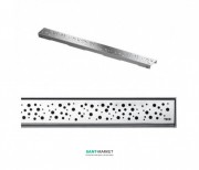 Решетка TECE TECEdrainline Drops для душевого трапа матовая прямая 800 мм нержавеющая сталь 600831