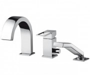 Смеситель однорычажный на борт ванны с душем Paffoni Effe хром EF 040 CR