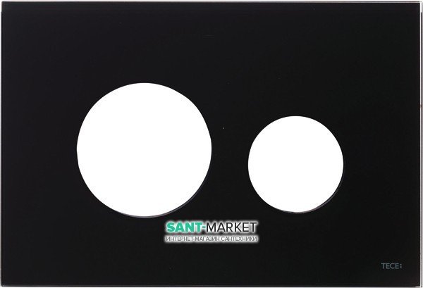 Лицьова панель TECE TECEloop modular без кнопок скло чорний 9240674