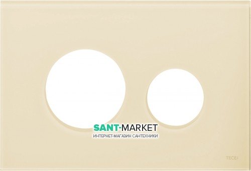 Лицьова панель TECE TECEloop modular без кнопок скло слонова кістка 9240680