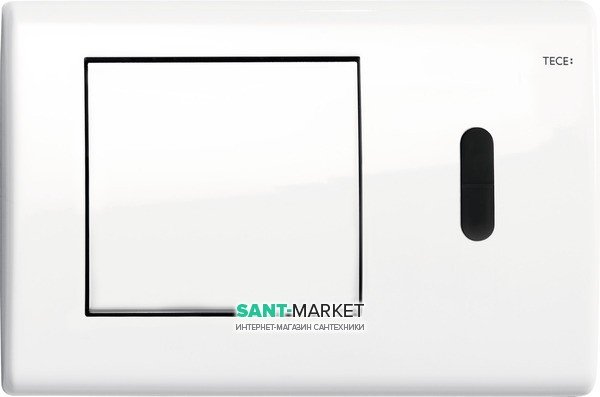Панель змиву для унітазу TECE TECEplanus 6 V-Batterie з інфрачервоним датчиком нержавіюча сталь білий глянець 9240361