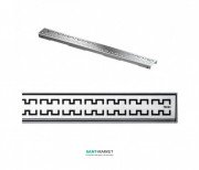 Решетка TECE TECEdrainline Royal для душевого трапа матовая прямая 800 мм нержавеющая сталь 600841