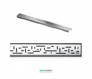 Решетка TECE TECEdrainline Lines для душевого трапа матовая прямая 1200 мм нержавеющая сталь 601221
