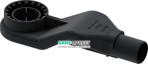 Сифон плоский для дренажного канала Tece TECEdrainline DN 40 0,5 л/c пластик черный 650004