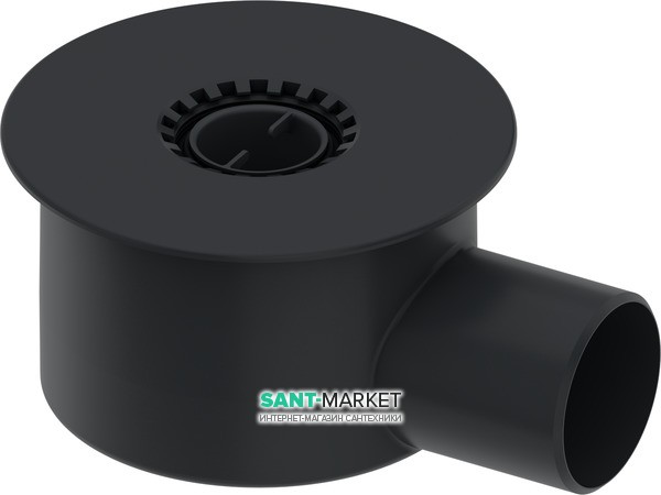 Сифон високий для дренажного каналу Tece TECEdrainline DN 70 1,20 л / c пластик чорний 650002