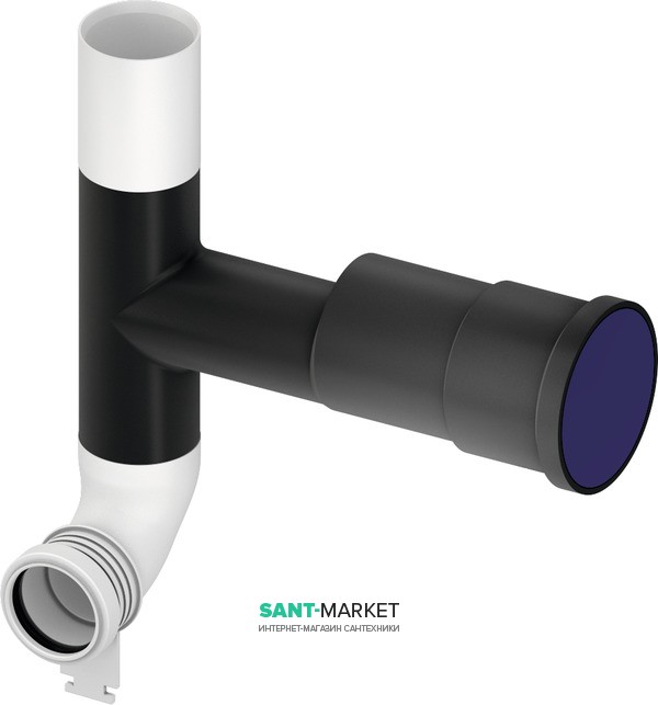 Зливний патрубок Tece TECEprofil з відведенням для підключення до вентиляції DN 70 відведення вправо 90 ° 9820078