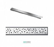 Решетка TECE TECEdrainline Drops для душевого трапа матовая прямая 1200 мм нержавеющая сталь 601231