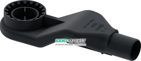 Сифон плоский для дренажного канала Tece TECEdrainline DN 40 0,5 л/c пластик черный 650004