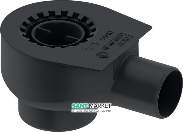 Сифон середній для дренажного каналу Tece TECEdrainline DN 50 0,80 л / c пластик чорний 650001