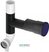 Зливний патрубок Tece TECEprofil з відведенням для підключення до вентиляції DN 70 відведення вправо 90 ° 9820078