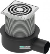 Дренажный трап для душа TECEdrainpoint S S50 низкий с горизонтальным выходом нержавеющая сталь/пластик 3601050