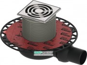 Дренажний трап для душу TECEdrainpoint S S112 низький з горизонтальним виходом нержавіюча сталь / пластик 3601102