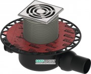 Дренажный трап для душа TECEdrainpoint S S122 с горизонтальным выходом нержавеющая сталь/пластик 3601202