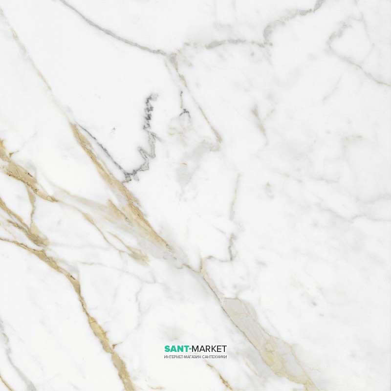 Плитка керамогранит Ragno Bistrot Calacatta Michelangelo Soft Rett R4Mk 60х60