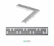 Решетка TECE TECEdrainline Basic для душевого трапа полированная угловая 1200 мм нержавеющая сталь 611210