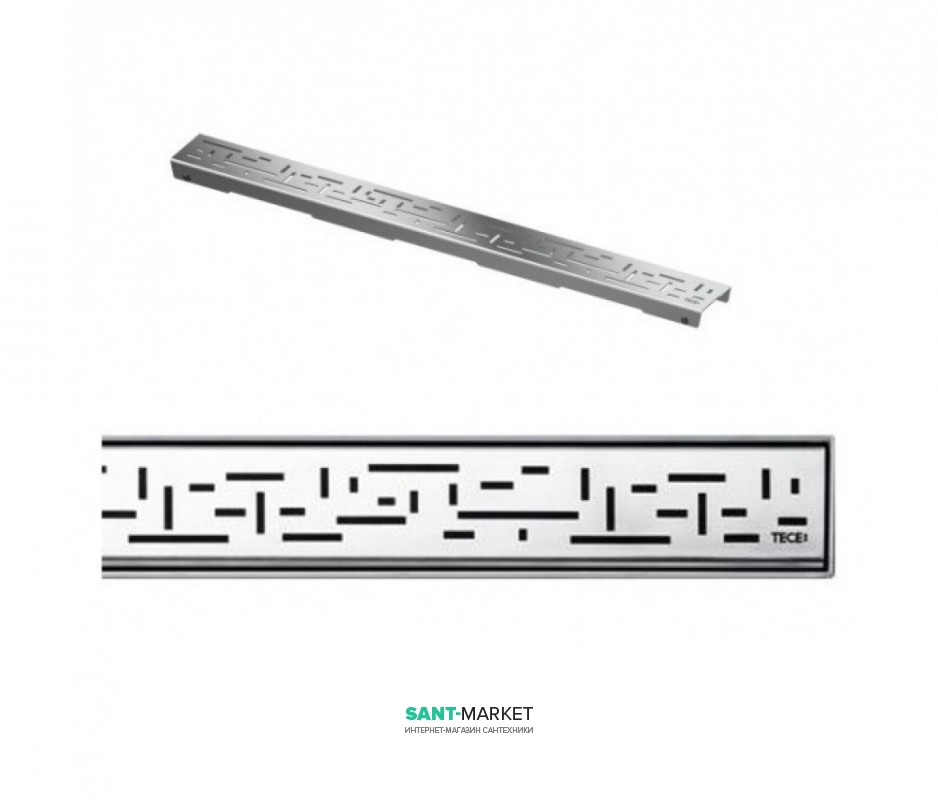 Решетка TECE TECEdrainline Lines для душевого трапа матовая прямая 1500 мм нержавеющая сталь 601521