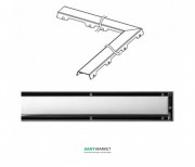 Решетка TECE TECEdrainline Steel II для душевого трапа полированная угловая 1000 мм нержавеющая сталь 611082