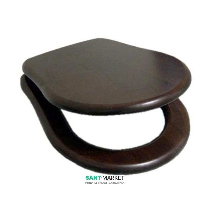 Сидіння з кришкою для унітазу Kerasan Retro горіх петлі золото 109140
