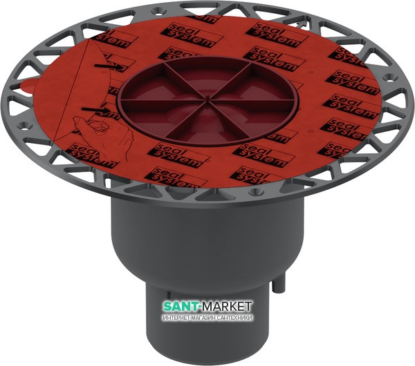 Сифон для дренажного трапа Tece Tecedrainpoint S DN70 вертикальный пластик черный 3603600