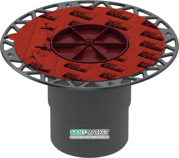 Сифон для дренажного трапа Tece Tecedrainpoint S DN100 вертикальный пластик черный 3607600