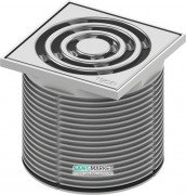 Декоративная решетка для трапа TECE TECEdrainpoint S 100 мм в пластиковой рамке с монтажным элементом 3660001