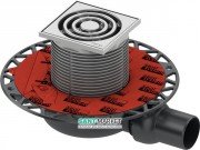 Дренажный трап для душа TECEdrainpoint S S110 низкий с горизонтальным выходом нержавеющая сталь/пластик 3601100